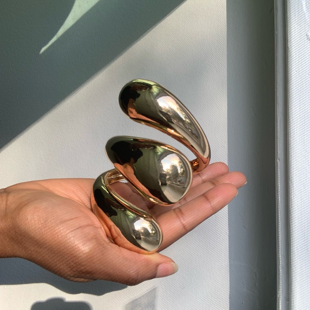Do not purchase on hold Golden Sculptural Cuff Bracelet